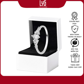 Nhẫn bạc nữ pan silver ring fullbox 8185 - nhẫn bạc nữ s925