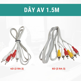 Dây av màu ghi 1.5m 4d / 6d chất liệu cao cấp, độ bền cao, an toàn sử dụng