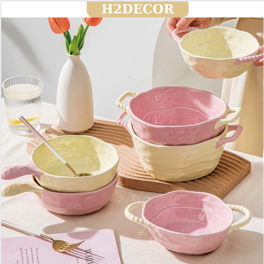 Bát ăn cơm, thố gốm , thố tròn màu pastel phong cách Hàn - H2decor