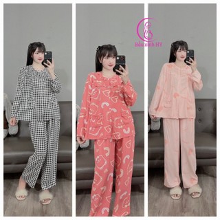 [HÀNG HOT] Bộ Lanh Lụa Bầu Sau Sinh DÀI TAY Mặc Nhà, Siêu Mềm Mại, Mát Vô Cùng