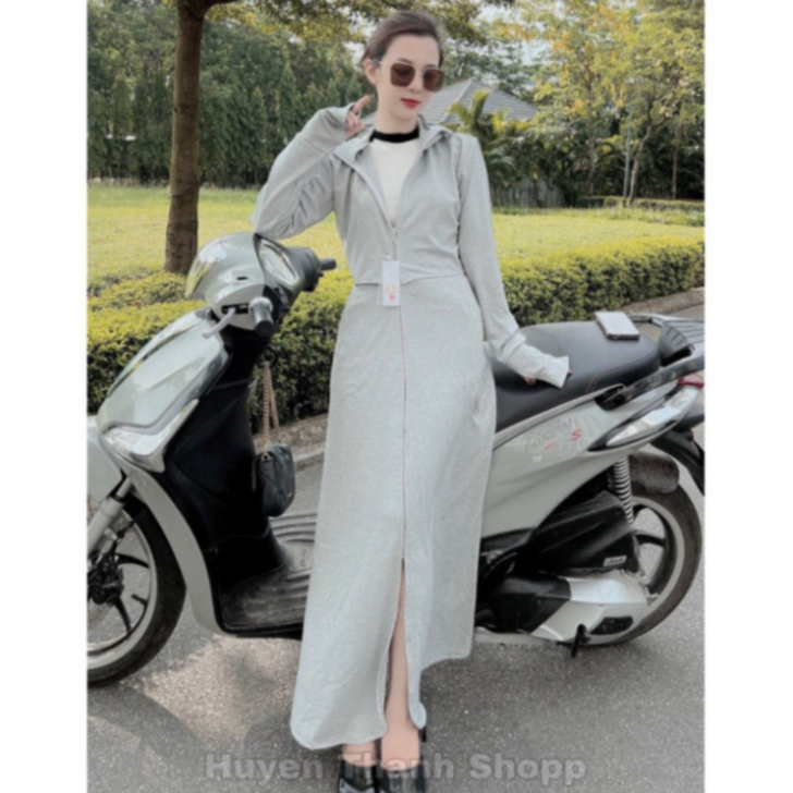 Áo choàng chống nắng 2 lớp, Áo chống nắng croptop toàn thân nữ chống tia uv chất liệu dày dặn thoáng mát - K209 | BigBuy360 - bigbuy360.vn