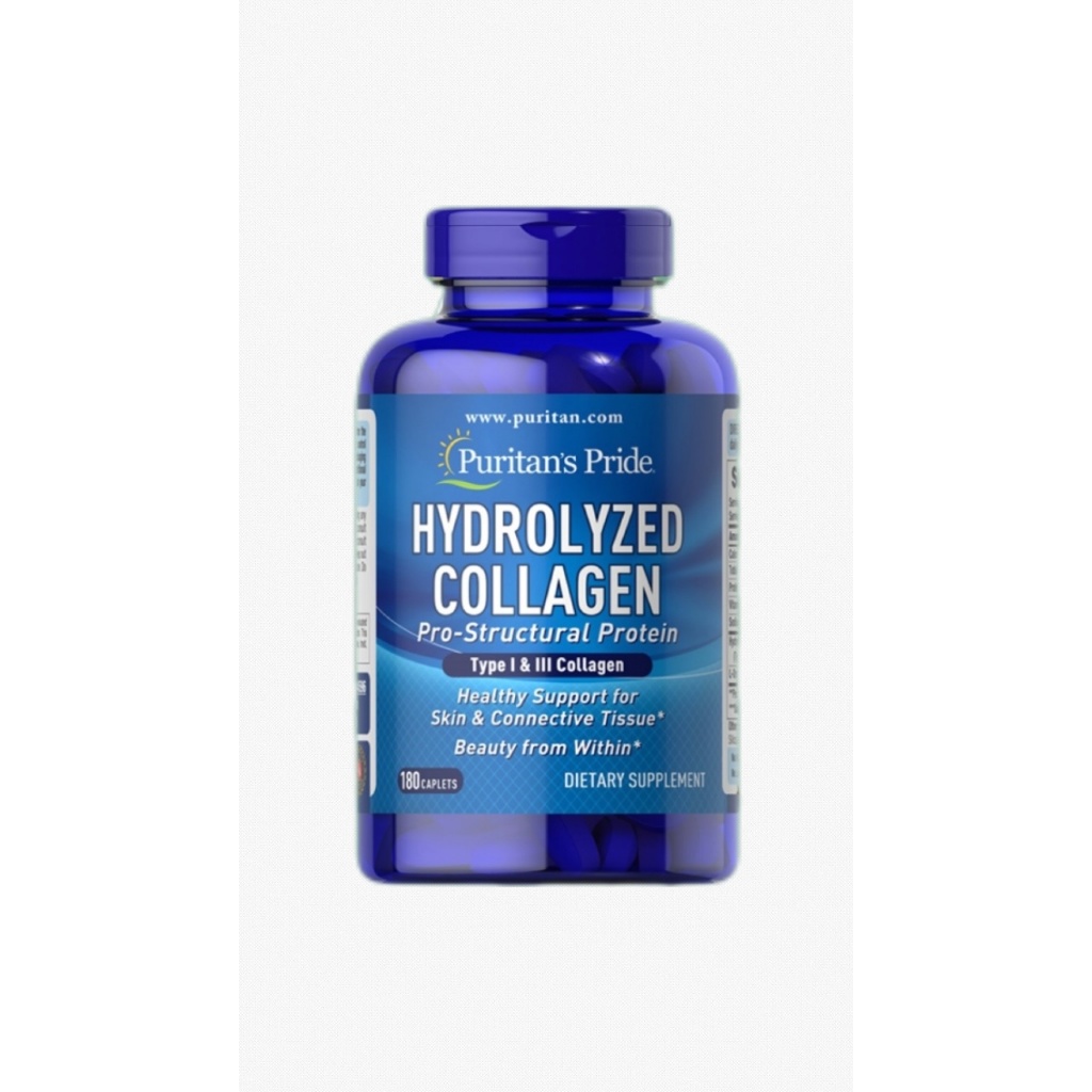 Collagen thủy phân giúp trắng da căng mịn, mờ nám Hydrolyzed Collagen Puritan's Pride 180 viên