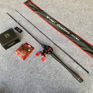 Combo lure máy ngang cần Toro langbiang kết hợp máy Noeby K9 tặng kèm cuộn dây dù pe X4