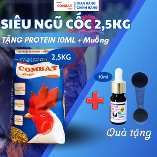 Siêu ngũ cốc Gà đá COMBAT GOLD 2,5kg hỗ trợ chiến kê phát triển lông, tăng bo mau lên tay