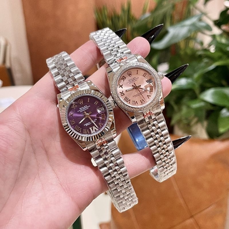 Đồng Hồ Rolexx Nữ Máy Quartz (Pin) Mặt Tròn Siz 31mm Dây Thép Không Gỉ Kính Sapphiare Chống Nước Tốt