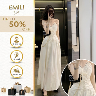 Đầm maxi cúp ngực hai dây Emili phong cách chất thô Hàn kiểu xinh 
