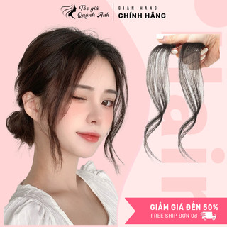 Tóc mái giả layer Khami Beauty, tóc mái bay, sợi tơ tự nhiên QA11