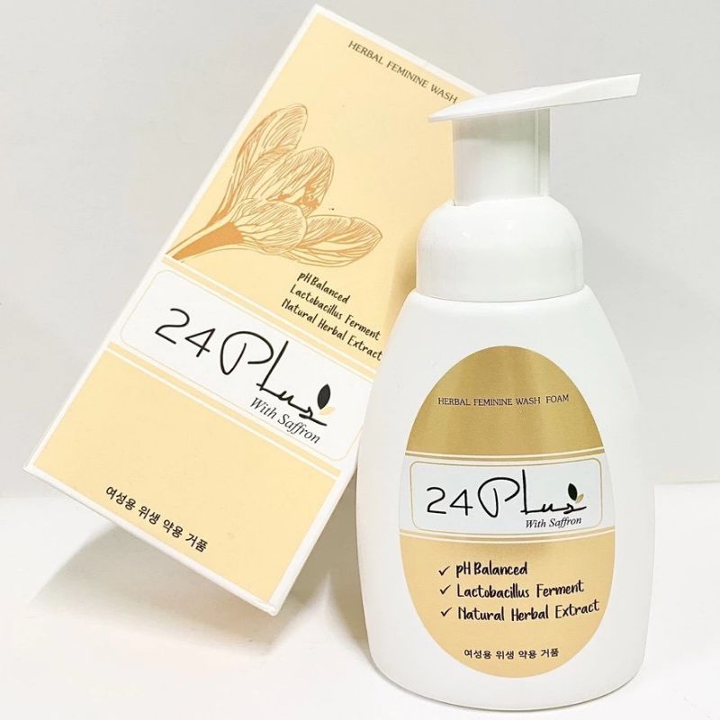 dung dịch vệ sinh phụ nữ tạo bọt 24plus 250ml