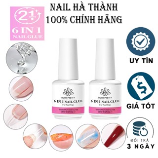 Gel gắn móng đánh bóng cứng móng Born Pretty 6 in 1 Nail glue chuyên dụng