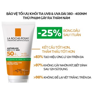  Kem chống nắng La Roche Posay chính hãng dành cho da dầu mụn và da nhạy cảm 50ml 