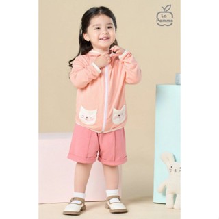 Áo khoác đa năng chống nắng La Pomme mũ tai gấu đáng yêu vải bamboo mềm mịn kháng khuẩn chống UV