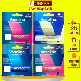 Son Dưỡng Môi Có Màu Vaseline CHÍNH HÃNG Dạng Thỏi - Son Dưỡng Vaseline Dưỡng Ẩm Môi, Dưỡng Móng Tay Dài Cứng JAPARI