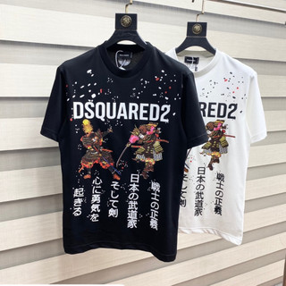  Áo Phông Nam Nữ DSQ Samurai In Chữ Nhật Bản - Áo Thun Unisex Dsquared2 Chất Liệu Cotton Co Giãn Thoáng Mát 