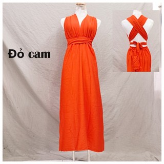 Đầm maxi đũi chéo lưng,quyến rũ