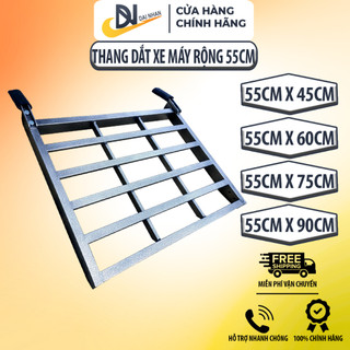 Thang dắt xe máy, Thang dẫn xe máy thông minh rộng 55cm Đại Nhân, chất liệu thép, cho bậc thềm cao từ 15-35cm