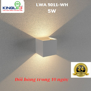 [CHÍNH HÃNG] Đèn Led Gắn Tường LWA5011-WH - Kingled - 5W Dùng Trong Nhà Bảo Hàng 24 Tháng