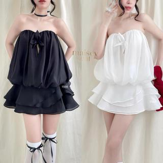 [MAISEY 1566] Đầm cúp ngực voan tơ dáng bồng tầng – siêu xinh, bay bổng, yêu hết nấc