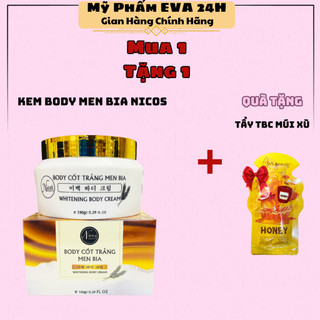 Kem body cốt trắng men bia Nicos - Body cốt men bia Nicos Beauty + Tặng Tẩy TBC Múi Xù