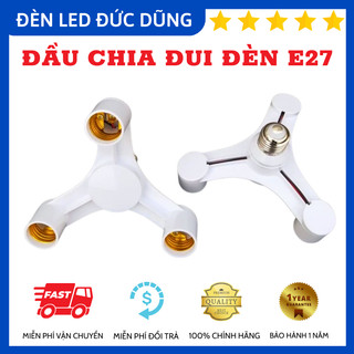 Đầu chia đui đèn e27 - đui gắn bóng đèn e27 3/5/6 bóng - 1 đui ra nhiều đầu