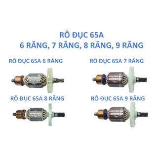 Rotor/ ruột máy đục Hitachii 65a 6 răng / 7 răng/ 8 răng tặng kèm chổi than cao cấp