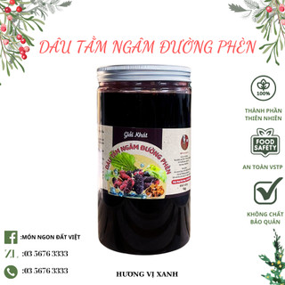Dâu tằm ngâm đường phèn, mứt cốt dâu tằm giải khát, làm đẹp da thức uống dinh dưỡng thiên nhiên 1kg - Hương Vị Xanh