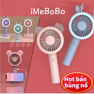 [Có Sẵn+ Freeship] Quạt Mini Cầm Tay Tích Điện Để Bàn Nhỏ Gọn Nhiều Màu Sắc 3 Cấp Độ Gió - Tặng Kèm Sạc & Pin 1200mAh
