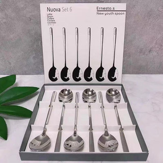 ⚡HOT⚡ Hộp 6 Thìa Inox Cán Dài - Bộ 6 Muỗng Inox Tiện Lợi Linh Hoạt, Đa Năng