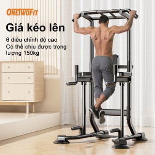  OneTwoFit Xà đơn xà kép Có đệm Pull Up Bar 6 điều chỉnh độ cao Chịu được 150kg xà đơn đa năng 