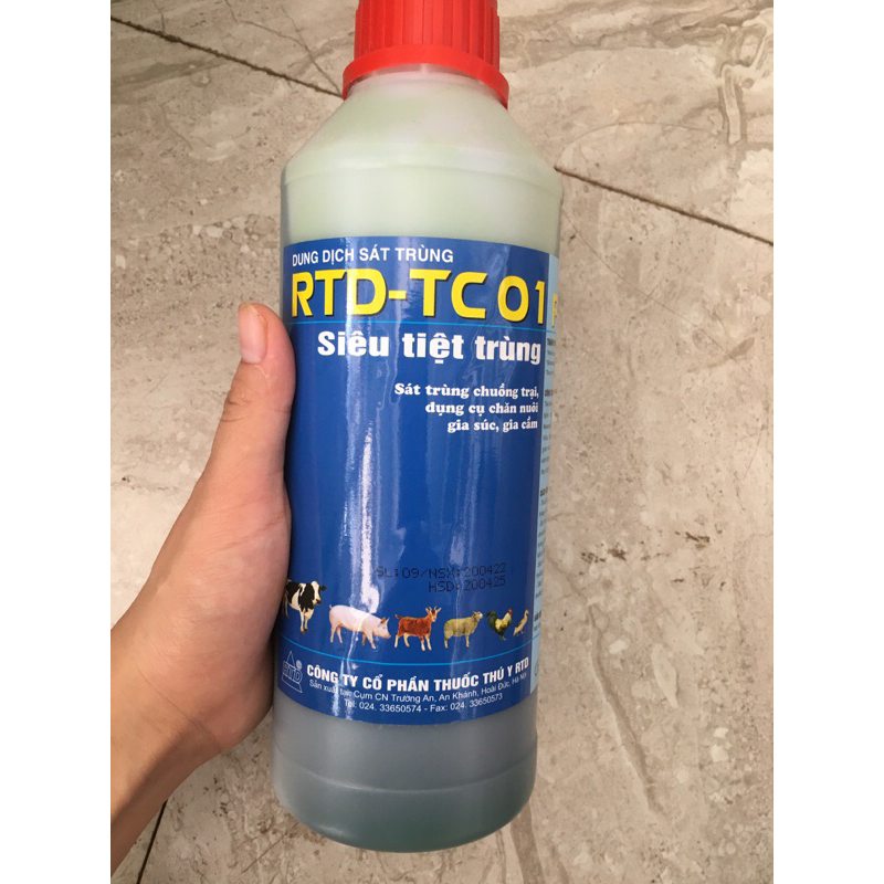 Siêu khử trùng chuồng trại chai 1 lít RTD-TC01