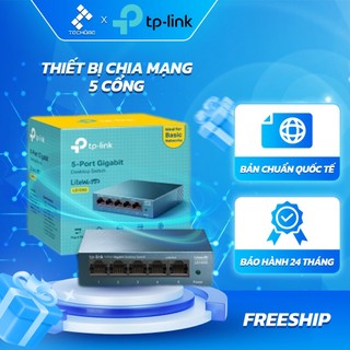 Bản Chuẩn Quốc Tế - Thiết bị chia mạng Switch để bàn 5 cổng Gigabit TP-LINK LS105G - Techome