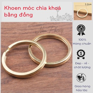 Khoen tròn đồng móc chìa khoá - phụ kiện làm đồ da thủ công 3cm