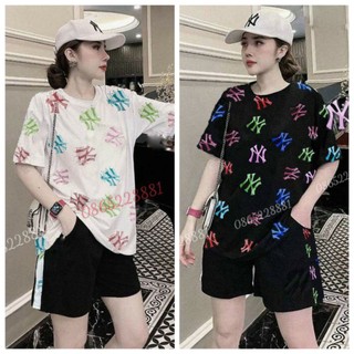 Set bộ đồ áo thun quần đùi Short MLB phông cotton cao cấp