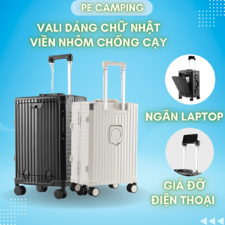 Vali du lịch đa năng cao cấp PEHOUSE dáng chữ nhật viền bọc khung nhôm chắc chắn
