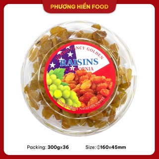 Nho khô vàng nhập khẩu Mỹ Raisnis - 300g hộp tròn
