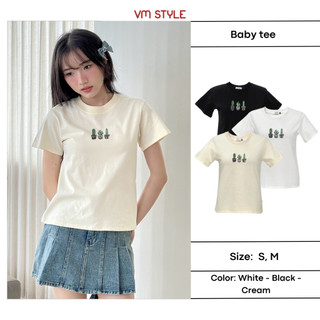 Áo thun babytee nữ VMSTYLE tay ngắn cổ tròn in hình sương rồng dễ thương thời trang SR01 ATU00613