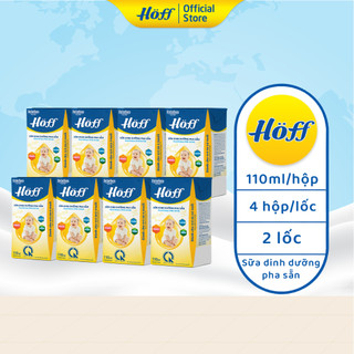 Combo 2 Sữa dinh dưỡng công thức pha sẵn Hoff hỗ trợ nâng cao sức đề kháng cải thiện chiều cao 2 lốc (8 hộp x 110ml)