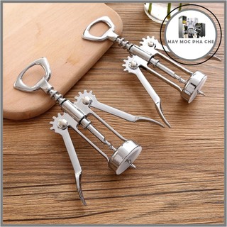 Dụng cụ khui rượu vang , chất liệu inox, đầu khui xoắn tiện lợi.