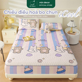 Chiếu Điều Hoà Bọc Đệm Cao Su Non Mịn Decor Mềm Mát Đủ Size 1m6 1m8 2m2 Bo Chun 30cm - Nhiều Hoạ Tiết Trending 2024
