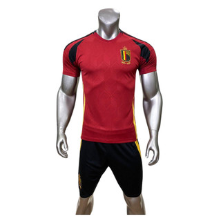 Đồ đá banh đội tuyển bỉ euro 2024 màu đỏ có in ấn