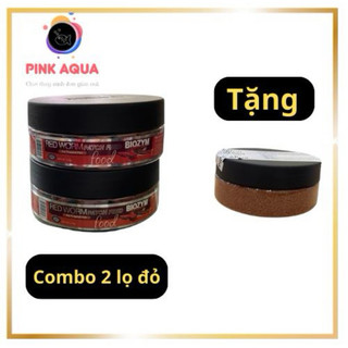 Combo 2 lọ cám dán red worm trùng huyết tặng 1 cám hạt mịn tropical 70g