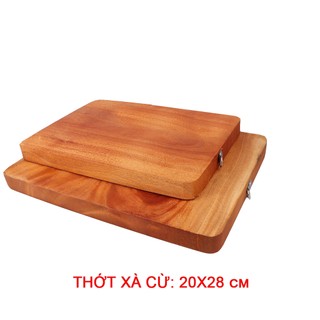 Thớt Gỗ Xà Cừ Nguyên Khối Chữ Nhật Dày 2cm (20X28X2cm)