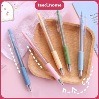 Bút Mực Màu Đen Dạng Bấm Vỏ Đủ Màu Sắc Morandi Dáng Béo Màu Pastel 0.5mm Mút Cao Su Chống Trượt G006