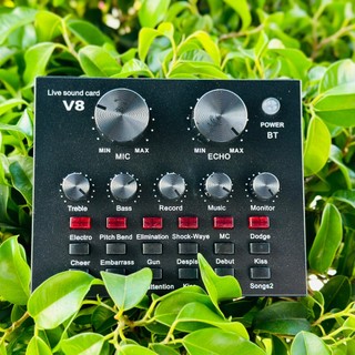 Soundcard V8 Autotune Bản Quốc Tế Âm Thanh Chuẩn Phòng Chuyên Nghiệp Thu Livestream Karaoke Facebook, Bigo, Tiktok