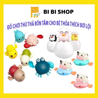 Đồ chơi nhà tắm rùa cua cá vịt vặn cót bơi lội cho bé - thú bơi lội thả bồn tắm ngộ nghĩnh