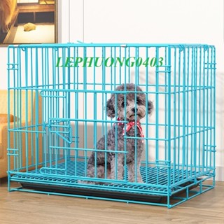 [FREESHIP] Lồng Chuồng chó Và Mèo Sơn Tĩnh Điện Gấp Gọn 3 Kích Cỡ Nhiều Màu (Tặng kèm Khay Đen)