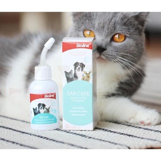 💕💕 Dung dịch vệ sinh tai Bioline Ear Care 👂 Ohrenpflege 50ml dành cho thú cưng chó mèo