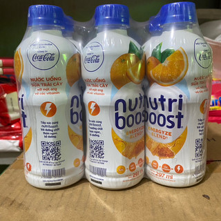 Lốc 6 chai nước uống sữa trái cây nutri boost chai 297ml