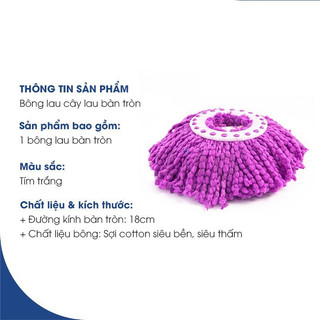 Bông lau nhà thay thế 360 miếng lau nha thay thế chổi xoay 360 độ