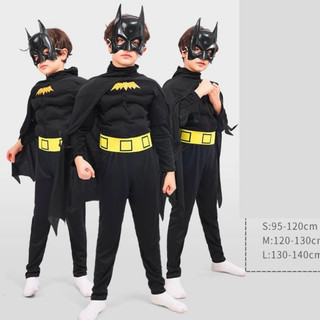 Bộ đồ siêu anh hùng Người Dơi cho bé trai Đồ siêu nhân Hóa trang Batman cơ bắp Halloween