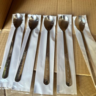 Bộ 10 thìa muỗng cà phê inox cán ngắn hoặc dài giá rẻ thìa ăn sữa chua, bánh flan